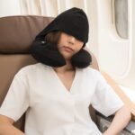 Travelmall Neck Pillow / Built-in Hoodie for Eye Coverage / Inflatable & Foldable - Image 4