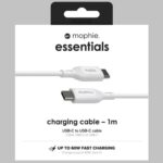 Mophie Essentials Charge Cable USB-C To USB-C 1M - White - Image 2